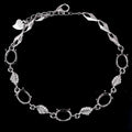 Sterling Silver 6*8mm Semi Mount Bracelet Empty Support Blank Claws Setting S925 Base Holder Without Center Stone Inlay for DIY