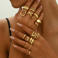 Fashion Gold Jewelry Rings Set for Women Jewelry Wholesale N2106212
