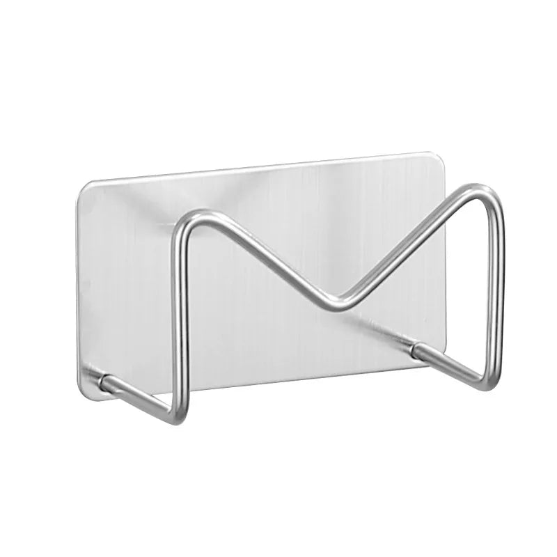 Stainless Steel Adhesive Hook Wall Hanging Hooks Kitchen Utensils Sink Hooks