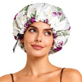 QINGYAN Shower Caps for Women Waterproof Factory Custom Sales Popular Style Floral Print Dust Waterproof Shower Cap