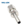 HAL-LOK 316/304 Stainless Steel Forged Polished Compression to Barb Hose Fitting 3/8" 6mm/10mm Pipe Size up to 3000psi