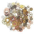 100g Assorted of Steampunk Watch Hand Gear Charms Bottle Opener Pendant Accessory Metallic Decorations