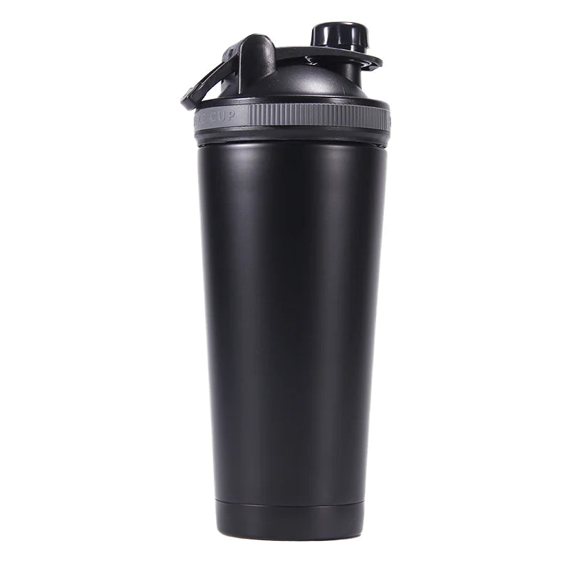 FX Factory Double Wall Vacuum Cup  Outdoor Sports Water Bottle Protein Shaker for GYM Fitness Dishwasher Safe Lid Hot