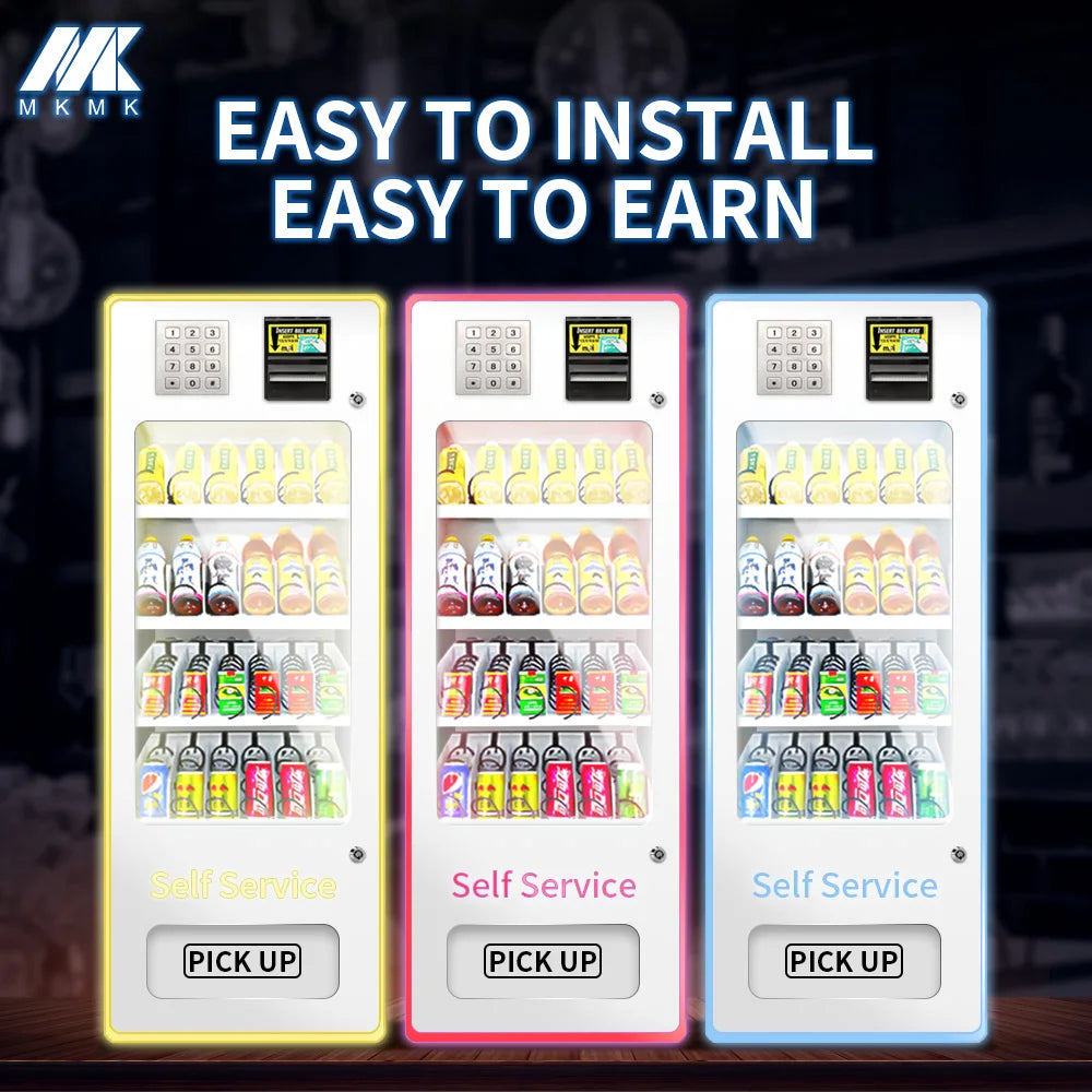 MK New LED-Integrated Snack Drink Vending Machine for Schools Offices Quick Access Steel Material Efficient Payment Methods