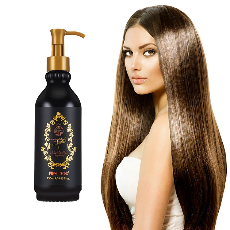 Private Label Wholesale Pre-treatment Keratin Argan Oil High Quality Clarifying Shampoo