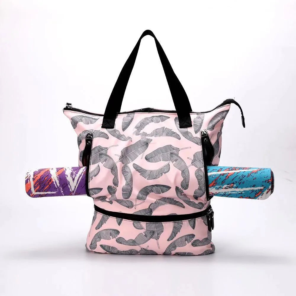 Wholesale Factory Price Women Custom Canvas Private Label Duffle Tote Eco Friendly Yoga Mat Bag with logo