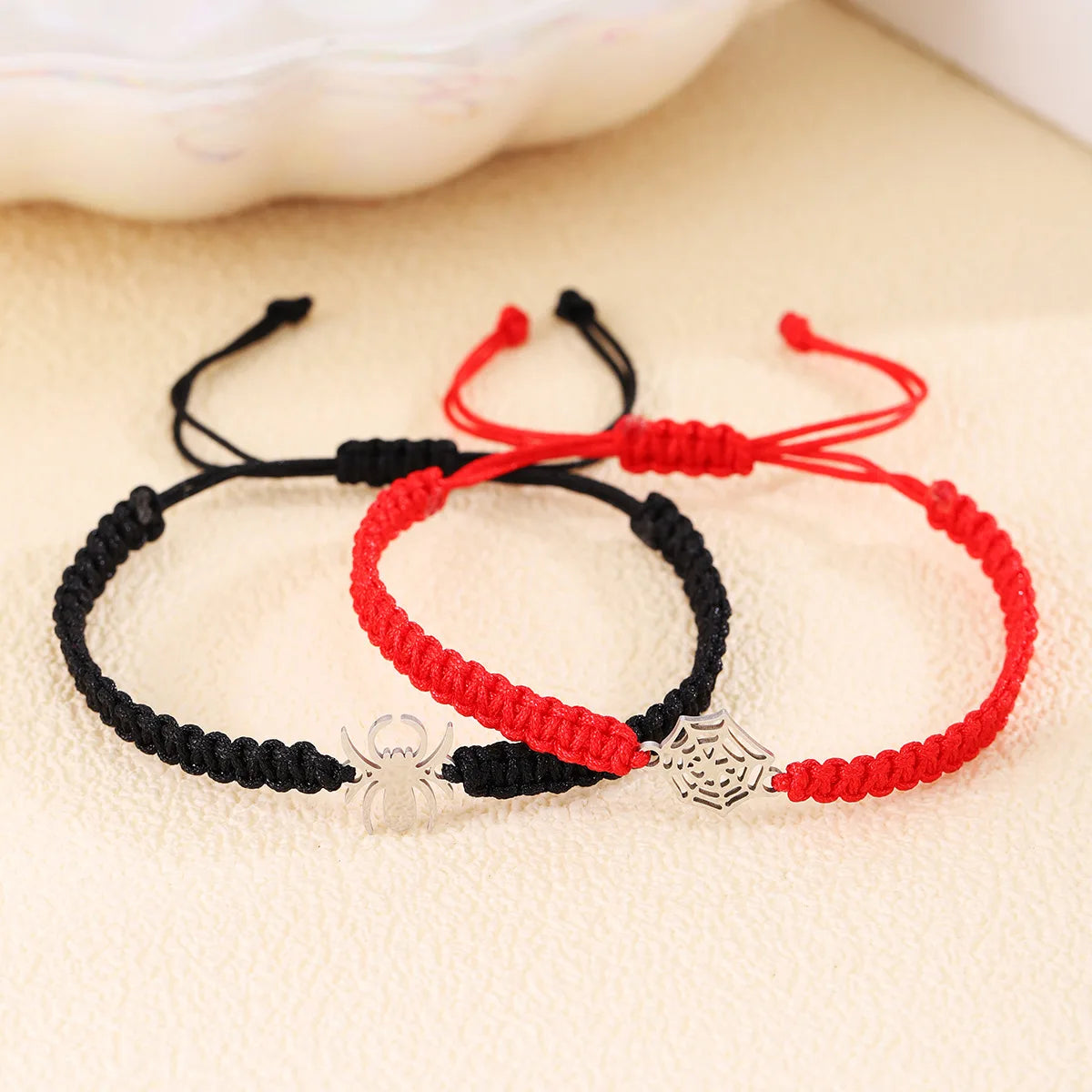 Custom Stainless Steel Rope Couple Spider-Man Bff Bracelet Spider Man Charms for Bracelet
