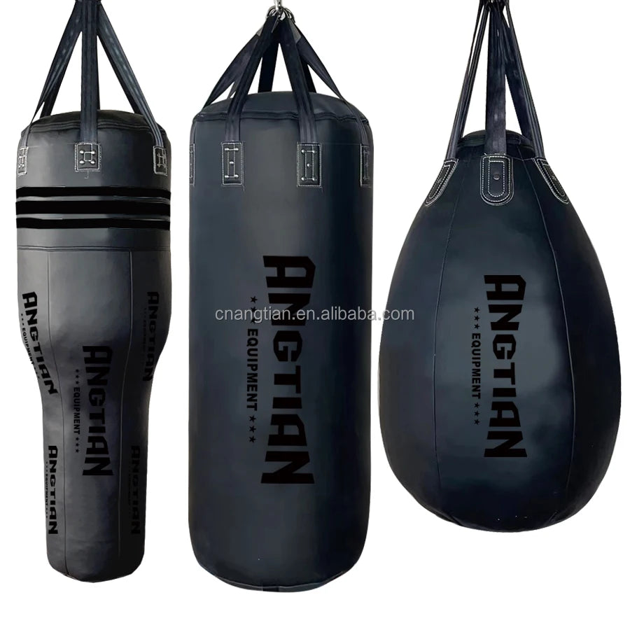Angtian Manufacturer Custom Microfiber Leather Boxing Heavy Bags / Mma Muay Thai Heavy Punching Bags
