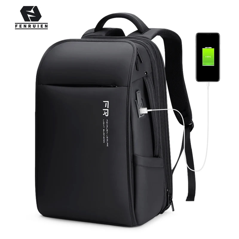 FENRUIEN Backpack Men Waterproof Multifunction USB 17.3 Inch Laptop Backpacks Fashion Expandable Business Travel Backpack