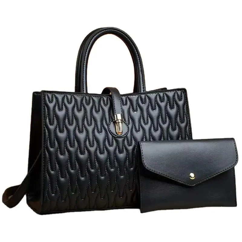 2023 Advanced Design Women's Large Capacity Handbag Gorgeous and Simple Mother Child Bag with Zipper Closure Chain Decoration