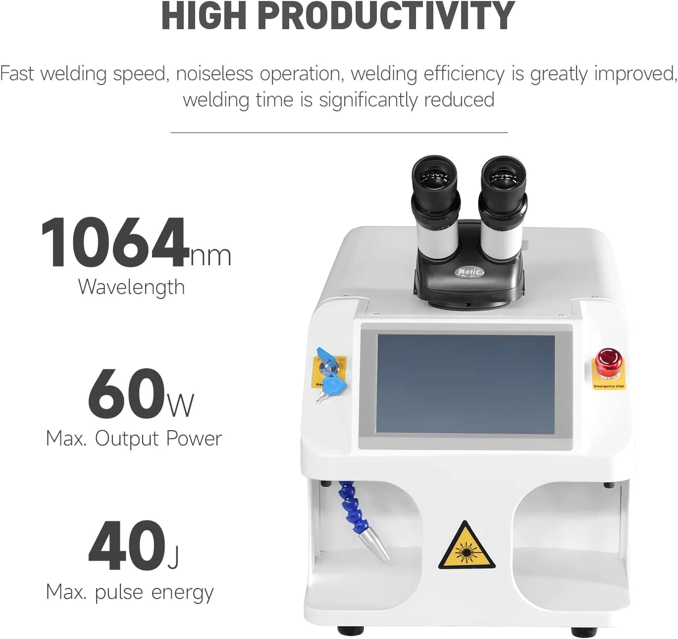 Riselaser Jewelry Laser Welder 60W DIY YAG Gold Silver Platinum Jewelry Laser Spot Welding Soldering Repairing Machine