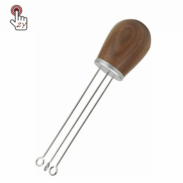 Coffee Accessories Wood Barista Blender Dispenser Espresso Coffee Needle Distributor for Sale