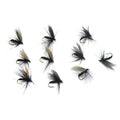 Grey Color Peacock Winged Dry Mayfly Trout Fly Fishing Lures Baits BLUE UPRIGHT Artificial Bait Lure Hooks 12#