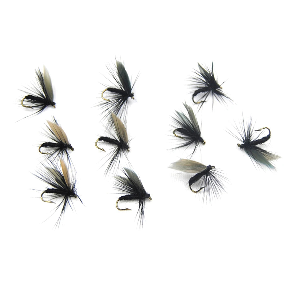 Grey Color Peacock Winged Dry Mayfly Trout Fly Fishing Lures Baits BLUE UPRIGHT Artificial Bait Lure Hooks 12#