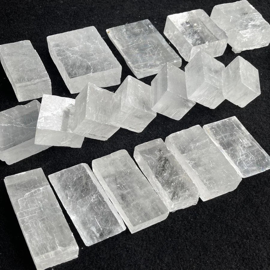 Wholesale Calcite Cube Natural Iceland Spar Cube Rough Stone White Calcite Cube