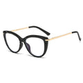 GWTNN OEM Monture Lunettes Chicmetal Women's Ultralight Cat-Eye Frame Anti-Blue Light Computer Optical Frame Glasses