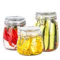 Glass Spice Jars Set 1500Ml Leakproof Rubber Gasket Airtight Canisters Food Storage Containerclear Glass Candle Jar
