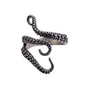 Stainless Steel Punk Style Adjustable Octopus Ring Devilfish Finger Rings Jewelry