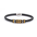 Nordic Design Wristband Unisex Bracelet Stainless Steel Magnetic Closure Norse Raven Genuine Leather Bracelet Viking Jewelry
