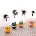 Pet Cat Tumbler Toy Catnip Cat Toy Ball Feather Tease Interactive Cat Toys