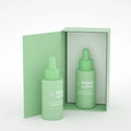 Free Sample 10ml 15ml 30ml 50ml 100ml Matt Green Glass Dropper Bottles With Green Collar Essential Oil Bottle With Paper Box