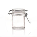 Mini 50ml Airtight Glass Spice Jars with Clamp Lid Empty Kitchen Herbs Food Storage 1.7oz Round Jar MOQ 100pcs