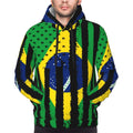 Fitspi Wholesale American Brazil Flag Hoodies Man Women Pullover Unisex Hoodie Hooded Sweatshirt Dropshipping