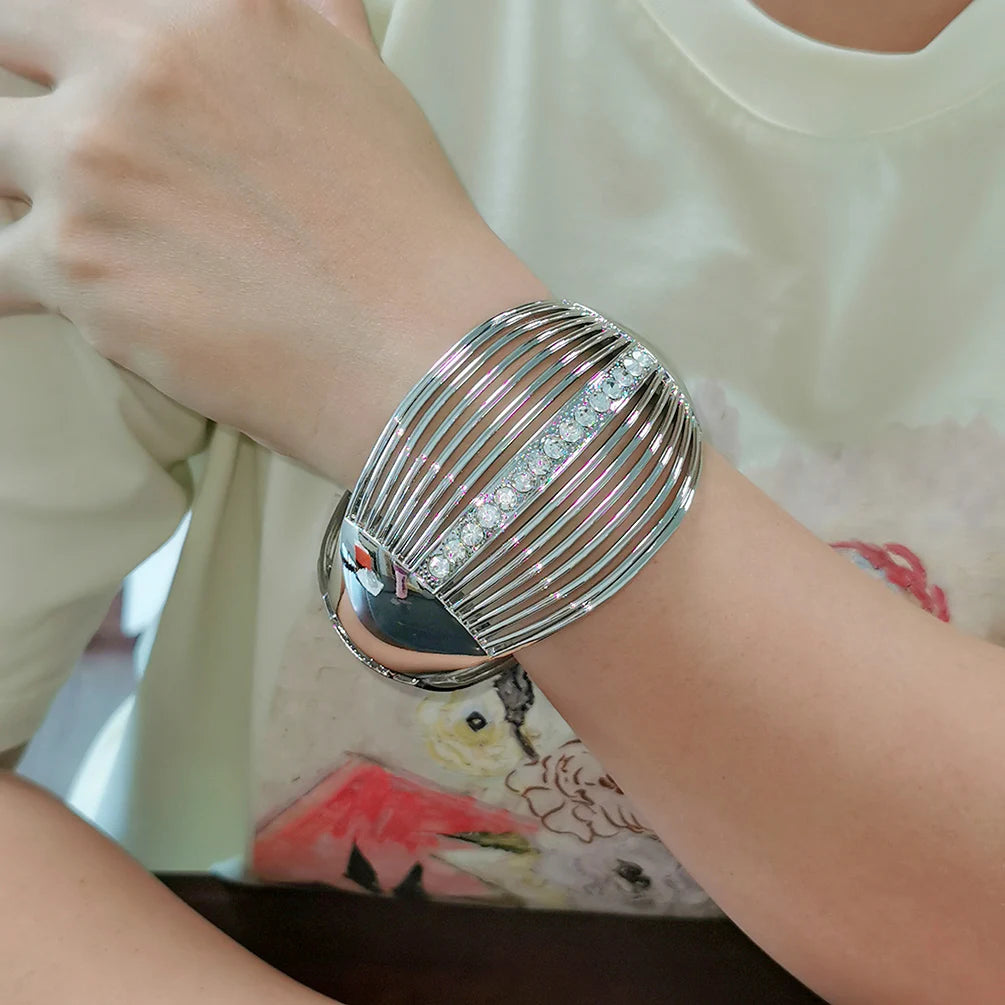 Big Hollow Out Alloy Statement Cuff Bracelets & Bangles Fashion Special Design Exaggerated Cuff Bracelet Costume Accessories