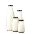 Hot Sale 500ml Round Glass Milk Juice Bottles with Metal Lug Lids