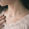 Wholesale New Fashion Jewelry Chain 925 Silver Zircon Iron Tower Necklace for Women