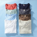 RNSHANGER New Mens T-shirt Bamboo Cotton Thin Breathable Slim Men T Shirt Casual Solid Color Short Sleeve Tops Tees for Male