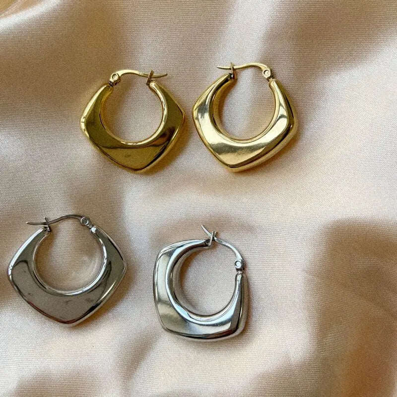 JOOLIM  High End 18K Gold Plated Hollow Stainless Steel Earrings Wholesale Trendy Jewelry