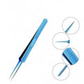 ELITER Hot Sell Japanese Style Straight Tip Stainless Eyelash Tweezer Tweezer Eyelash Extensible Extensible Tweezer