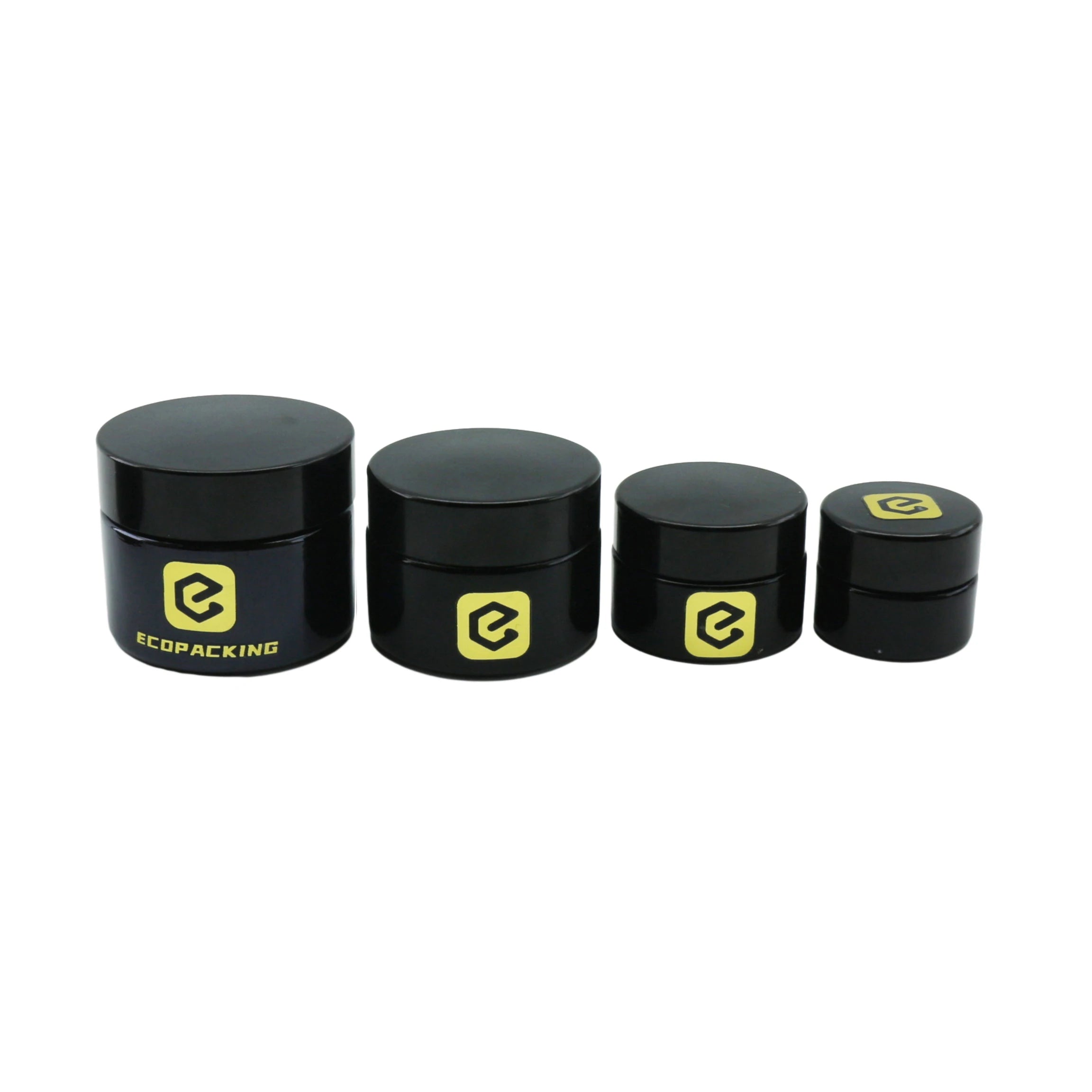 Empty UV Black Dark Violet Glass Jar for Eye Cream Cosmetic Package Container D888