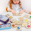 Kindergarten Children Math Learning Teaching Aids Wooden Number Puzzles with Storage Box