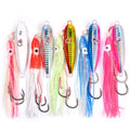 Effective Bionic Squid Jigging Metal Lure Iron Plate Luminous Sea Freshwater Fishing Trout Bass Salmon Tilapia Lake Stream