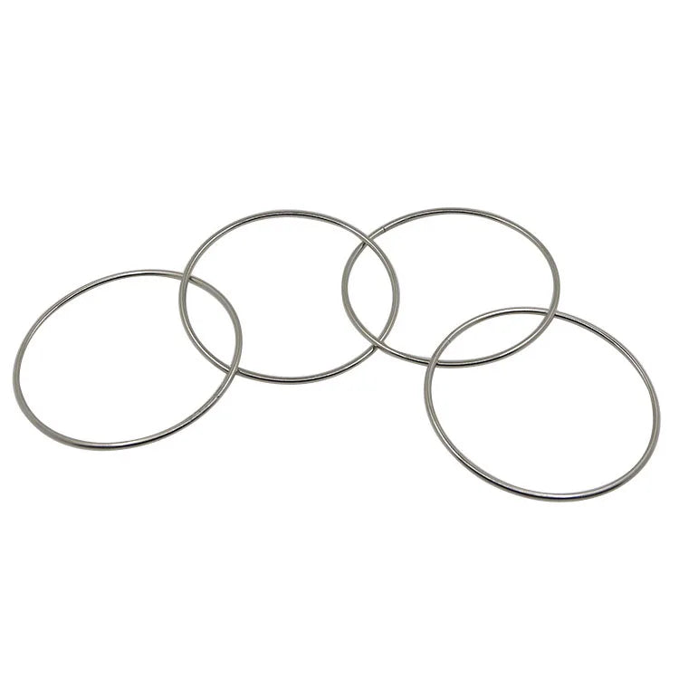 Close-up Classic Magic 4 Linked Rings Metal Connected Ring Trick Stage Magic Prop Connecting Rings Magic Props Toy for Magician