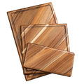 Acacia Wood Cutting Board Set with Juice Groove Bamboo Chopping Board 3 Pieces Thick Butcher Block Cutting Block Board