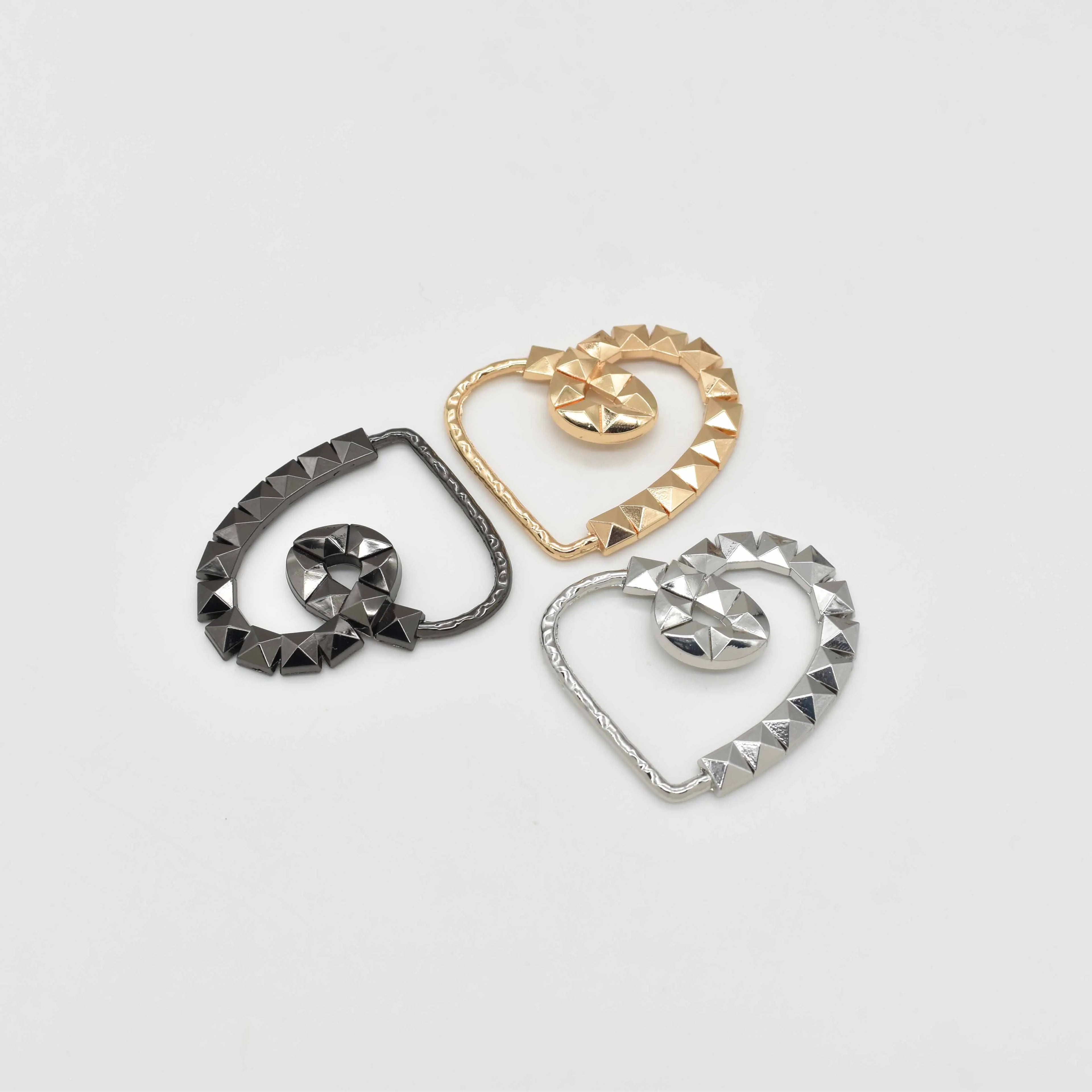 New Design Rustproof Irregular Heart Shape Swimwear Jewelry Buckle for Women Swimsuit Accessories Buckle Bikini Connector