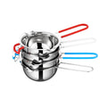 201 Stainless Steel PP Cheese Butter Chocolate Melting Bowl Heat-Resistant Handle Baking Gadget Eco-Friendly Disposable DC for