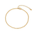 Summer Beach Ball Chain Leg Foot Ankle Jewelry 18K Gold Plated Stainless Steel Bead Anklet Women