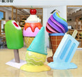 Pop Art Decorative Life Size Resin Candy Lollipop Fiberglass Sculpture Statue for Candy Bar Decoration