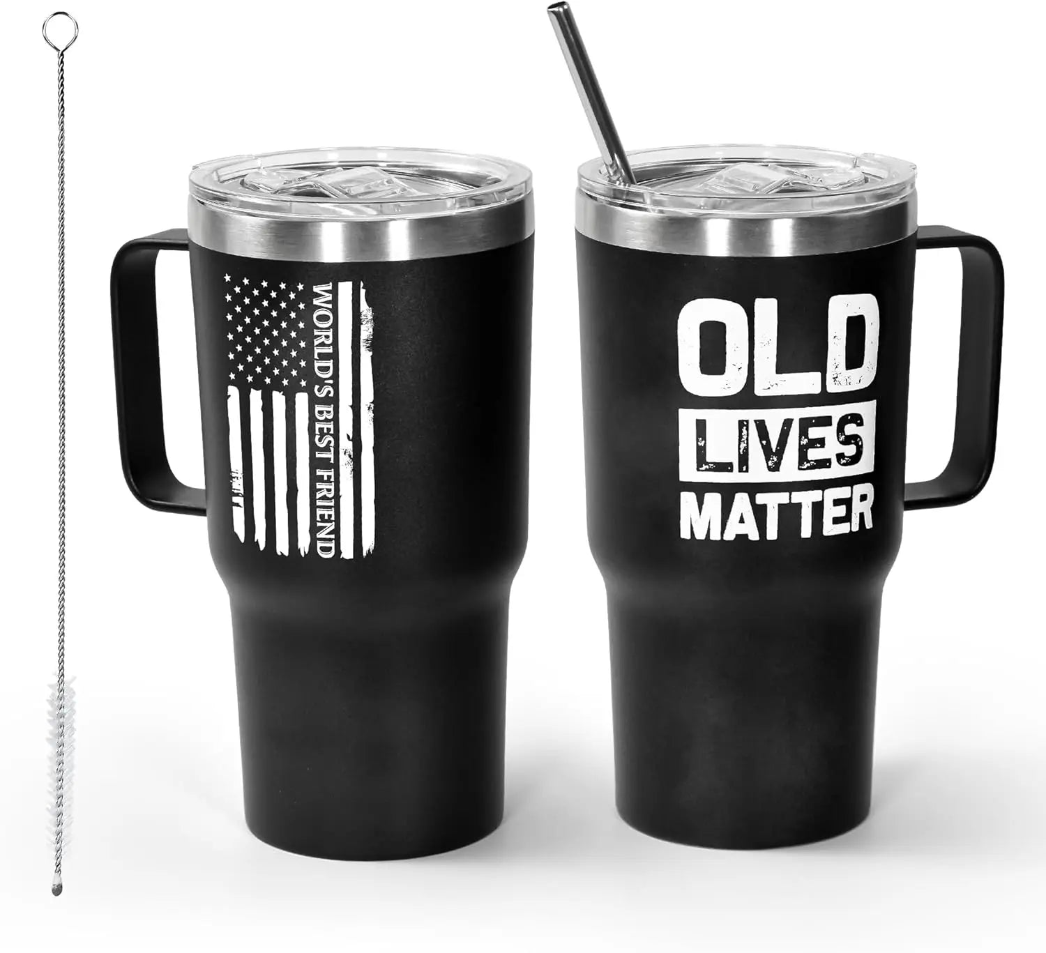 Custom Stainless Steel 20 oz Coffee Tumbler with Handle Double Wall Vacuum Insulated Coffee Cup Mug