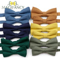 Cute Solid Colorful Parent-Child Bowtie Sets Cotton Kids Pet Men Butterfly Green Pink Navy Casual Bow Tie Cravat Gift Accessory