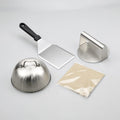 Basting Cover Cheese Melting Dome with Heat Resistant Handle Grill Scraper  Burger Press Parchment Paper Griddle Accessories