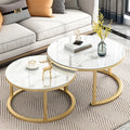 Modern Round Gold Metal Coffee Table for Home and Hotel Living Room Furniture