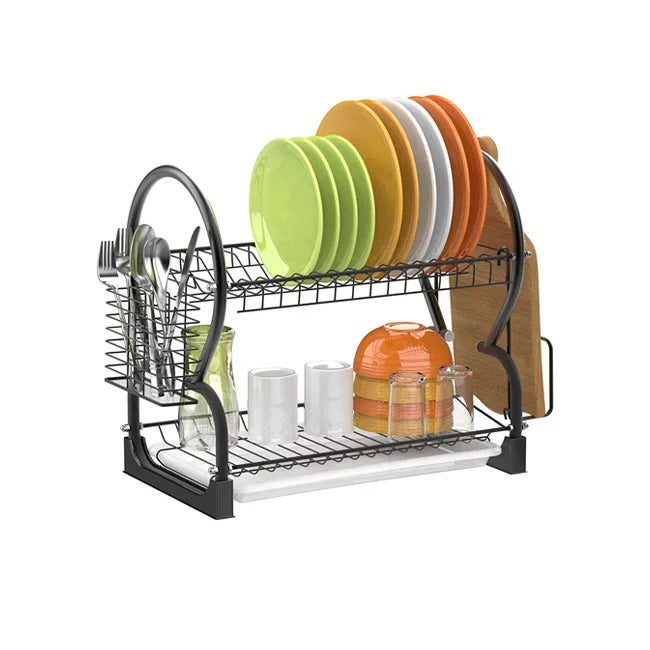Kitchen 43*25*38cm Over Sink Dish Rack Stainless Steel Dish Drainer Drying MegaBDM