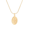 KALEN 450mm Unisex Gold/Silver Religious Stainless Steel Chain Link Necklace With Christian Pendant