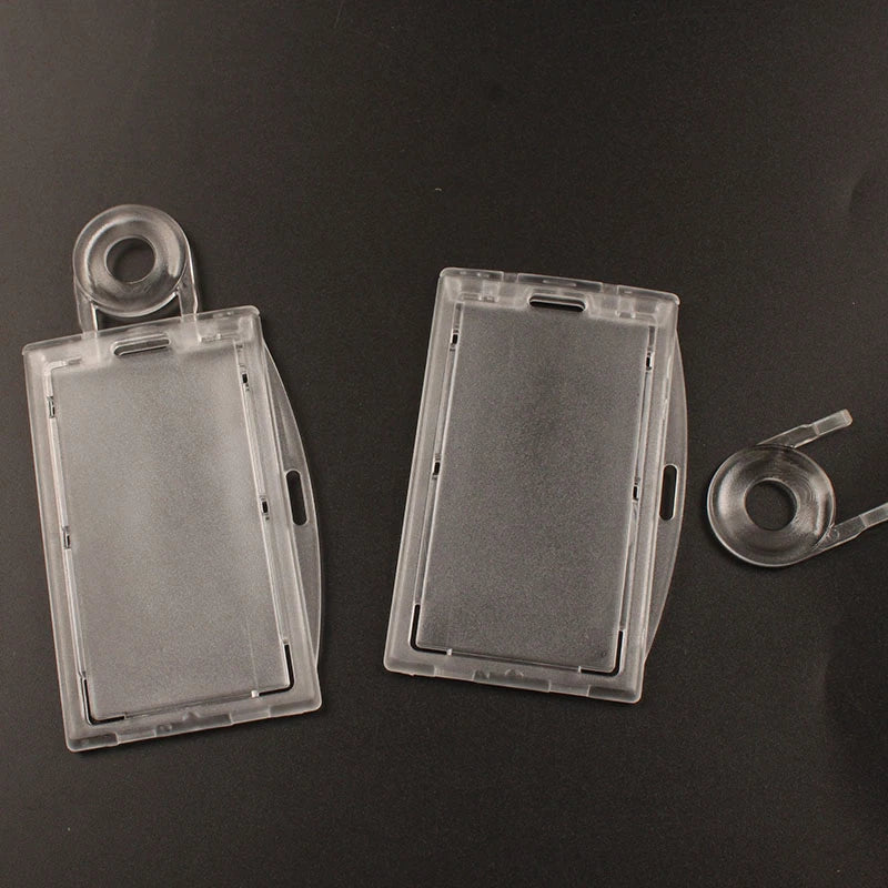 Business Card and Passport Holder Customizable Horizontal Locking Hard Plastic Cardholder With PP ABS Material Printing Style