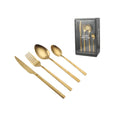 24pcs Modern Design Custom Portuguese Cutipol Gold Flatware Set Stainless Steel Cutlery for Parties Weddings Metal Material
